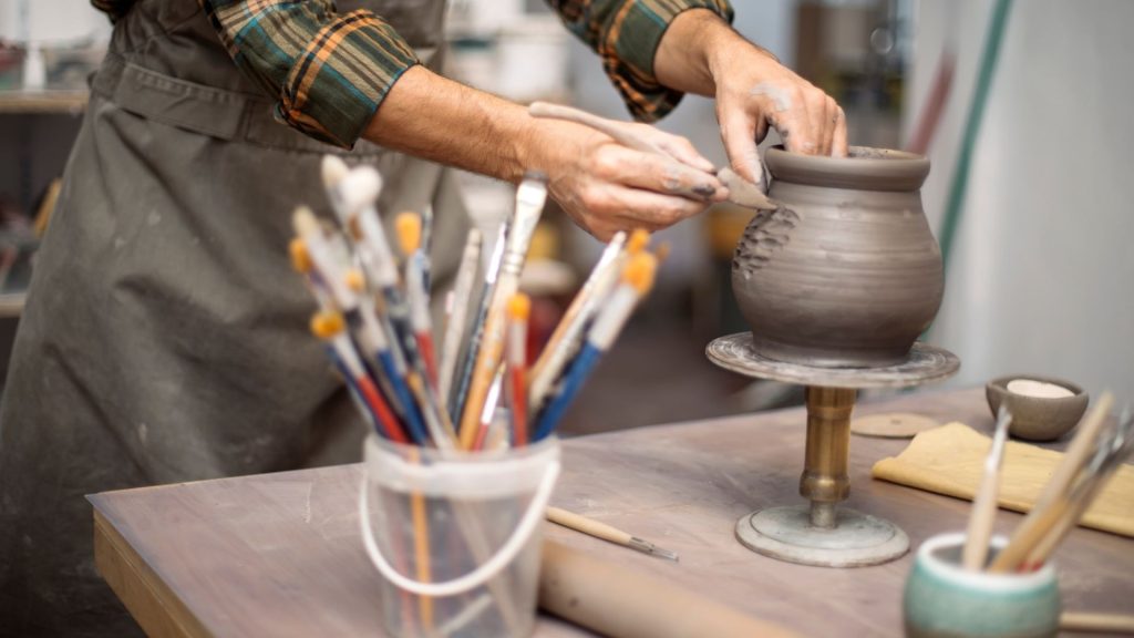 Making pottery