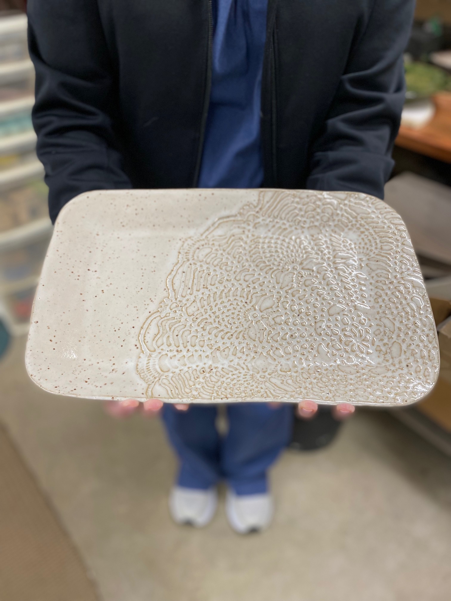 white platter