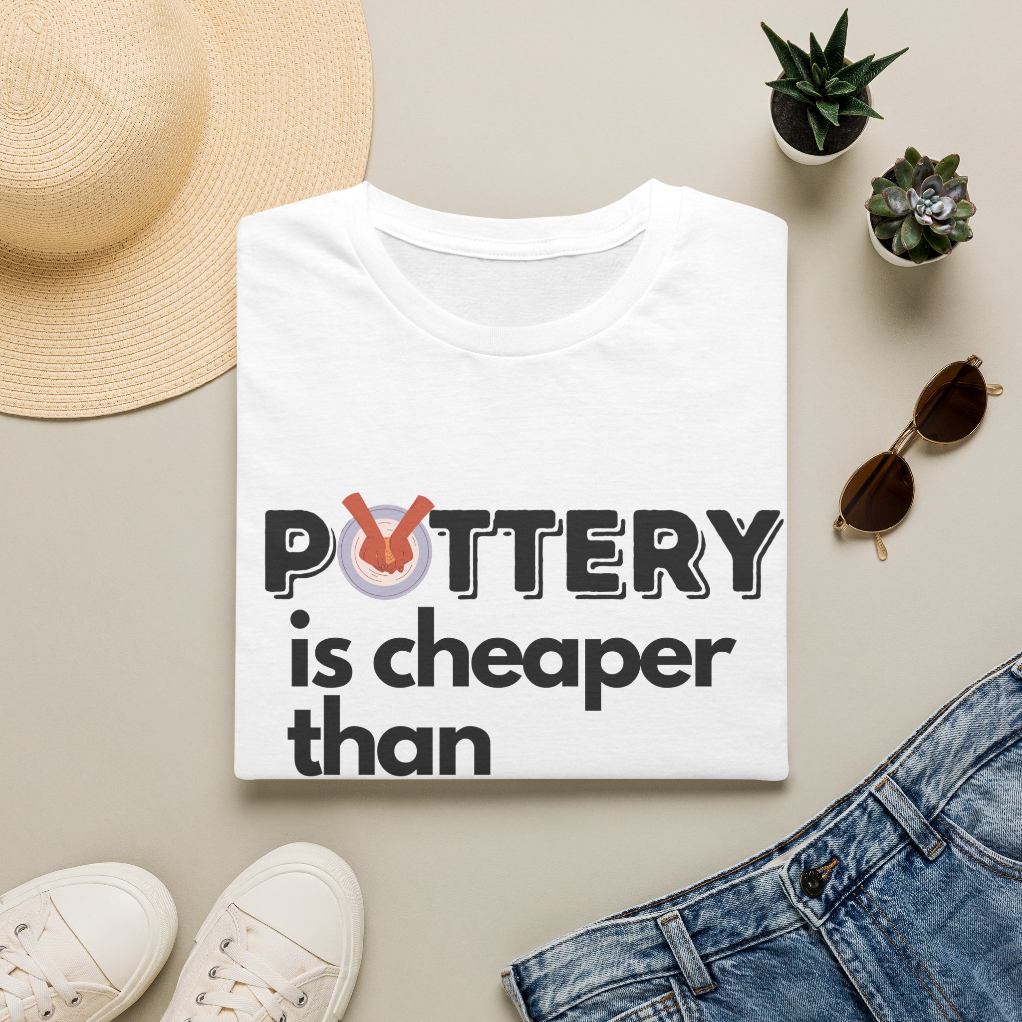 Pottery Therapy Unisex Tee - Image 2