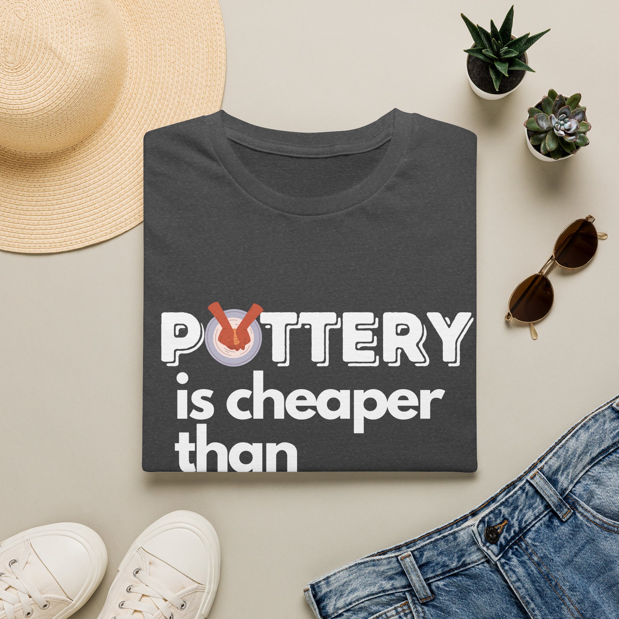 Pottery Therapy Unisex Tee - Image 5